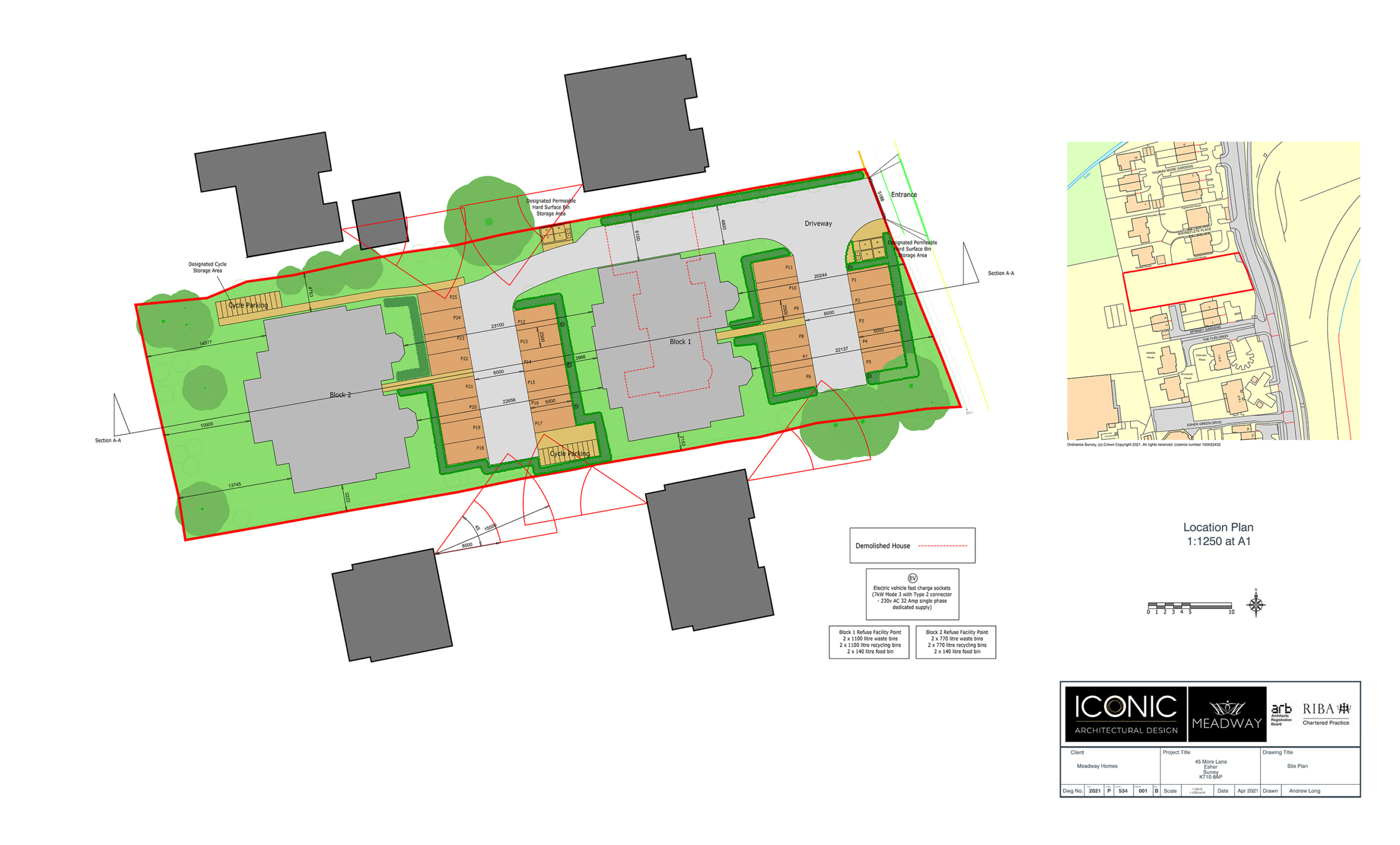 More Lane Esher site plan